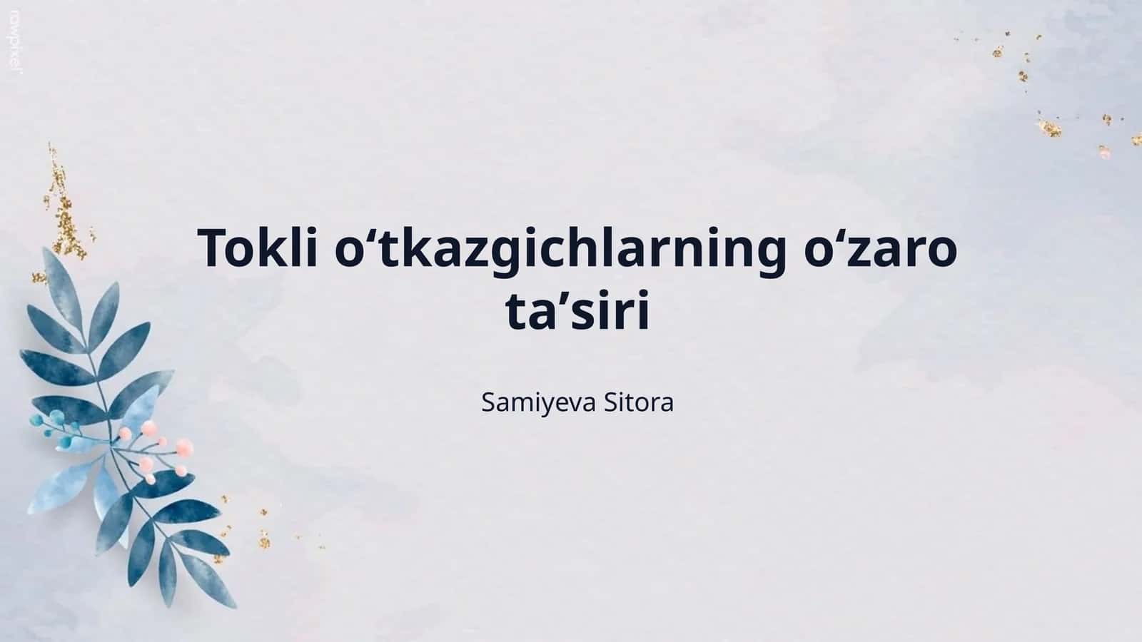 Tokli oʻtkazgichlarning oʻzaro taʼsiri 1