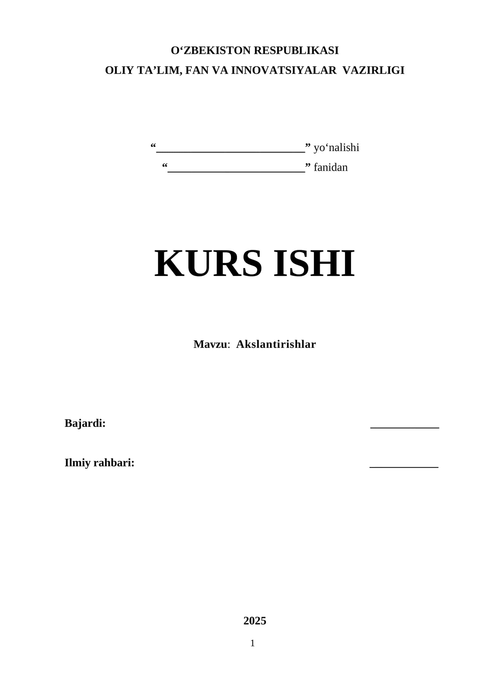 Akslantirishlar 1