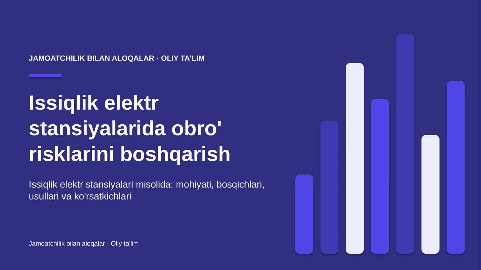 Issiqlik elektr stansiyalarida obro' risklarini boshqarish 1