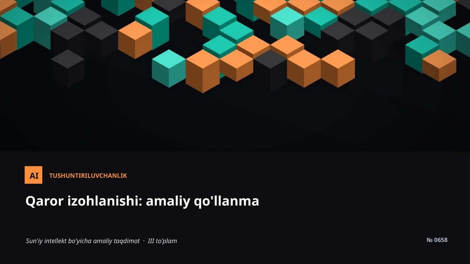 Tushuntiriluvchanlik 1