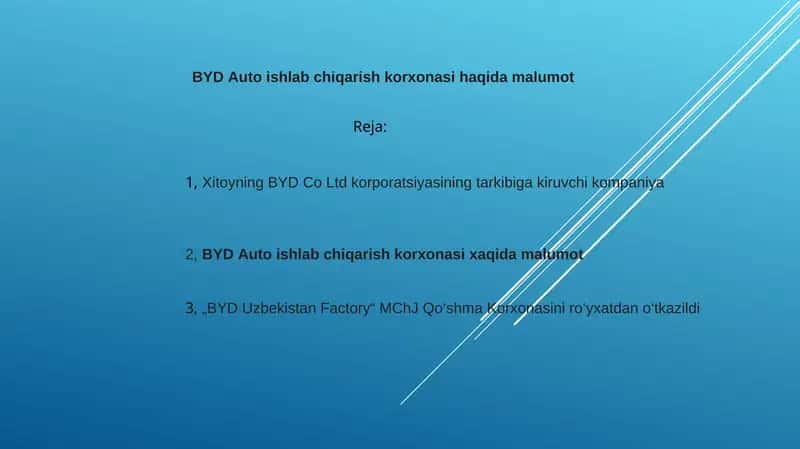 BYD Auto ishlab chiqarish korxonasi 1