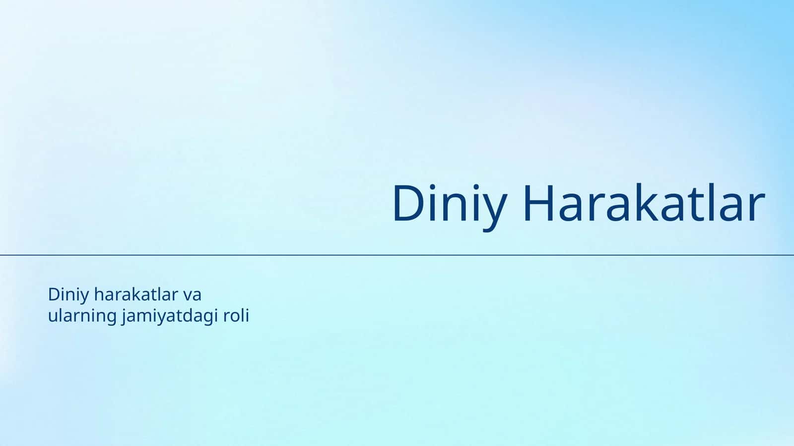 Diniy harakatlar va ularning jamiyatdagi roli 1