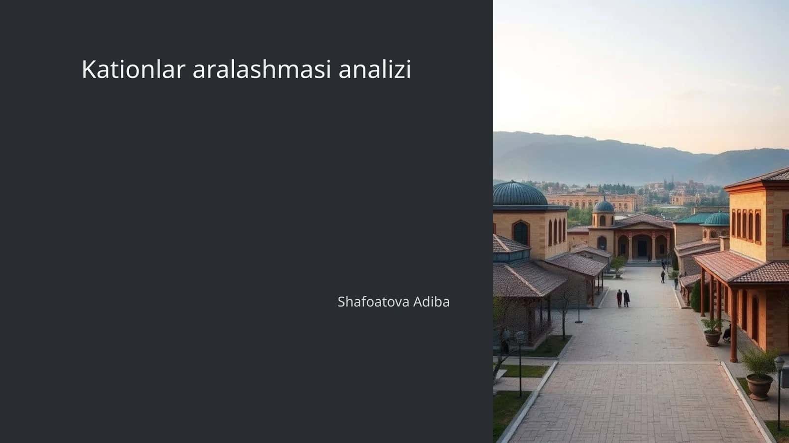 Kationlar aralashmasi analizi 1