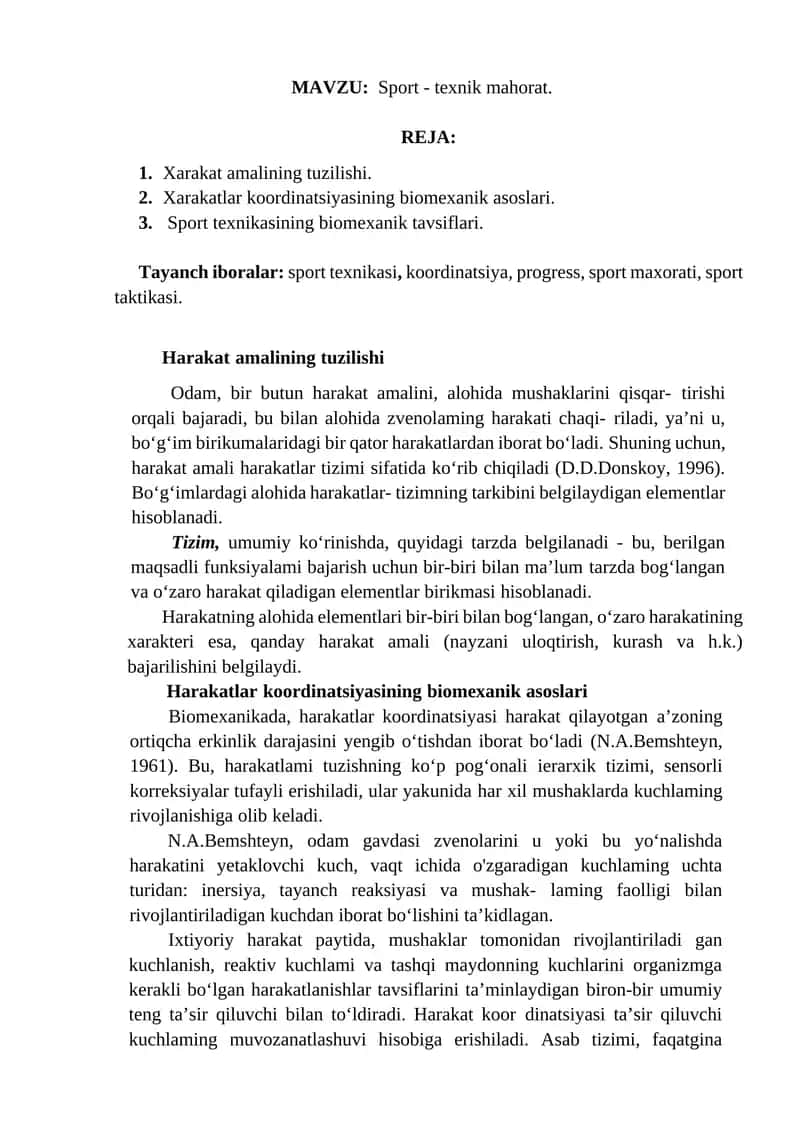 Sport - texnik mahorat 1