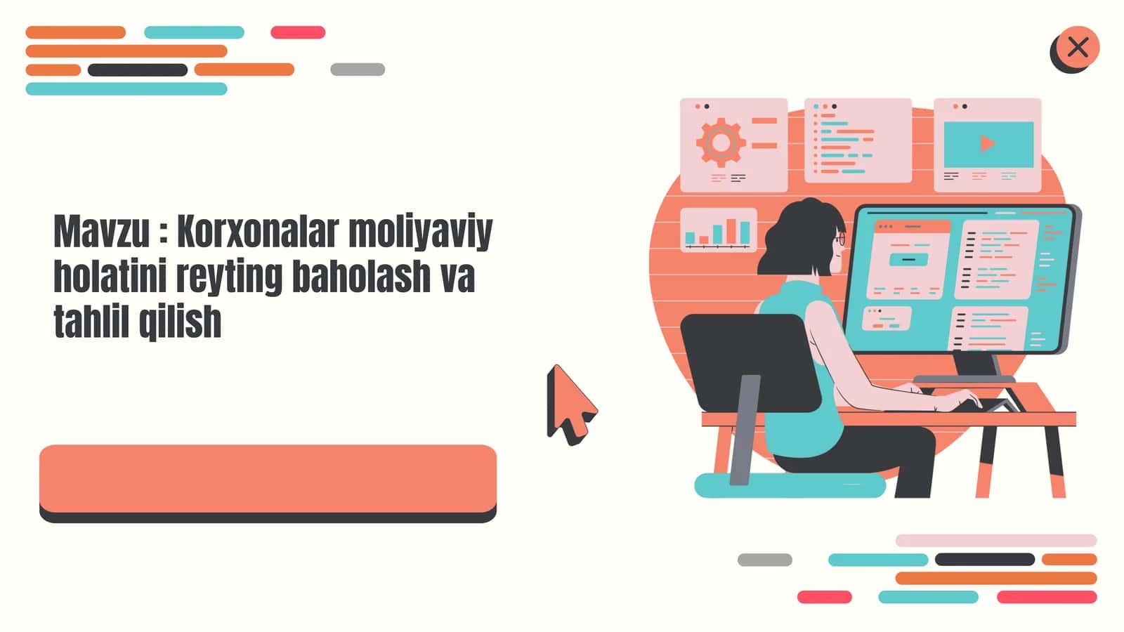 Korxonalar moliyaviy holatini reyting baholash va tahlil qilish 1