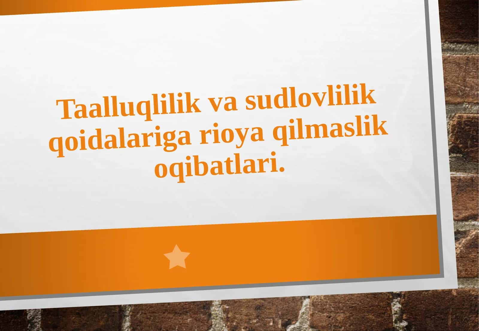 Taalluqlilik vasudlovlilik qoidalariga rioya qilmashlik oqibatlari 1