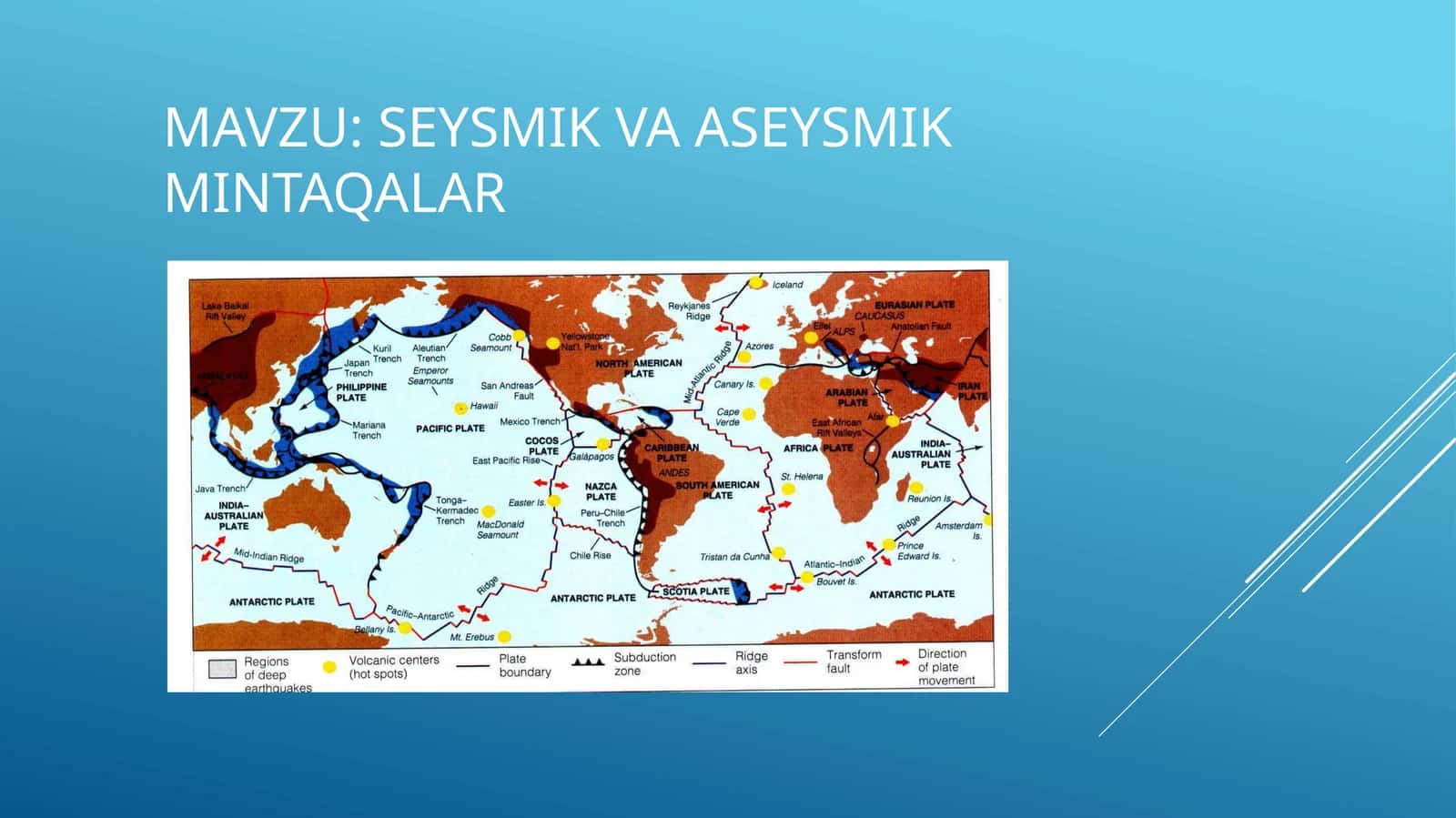 Seysmik va aseysmik mintaqa 1