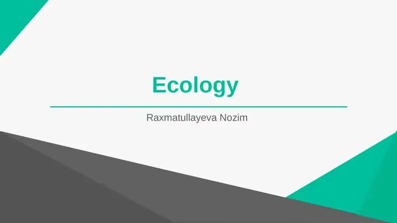 ecology and global problem 1