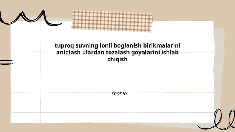Ionli bog'lanish birikmalarni aniqlash metodlari 1