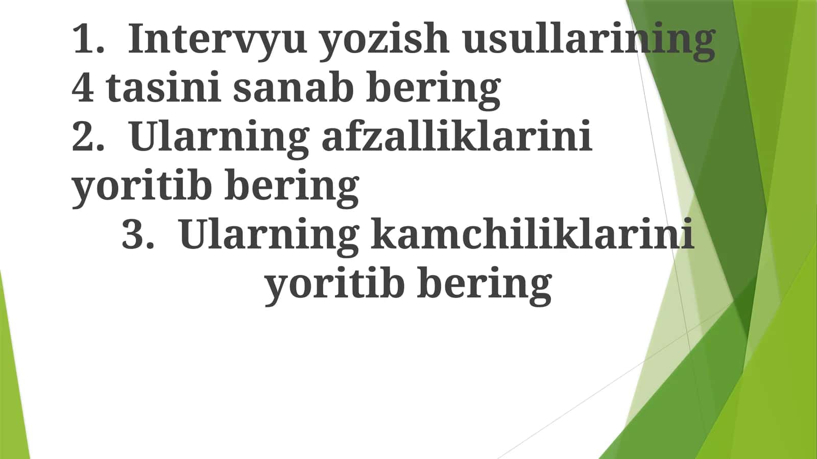 Xulq-atvor intervyulasi: Kelajakdagi muvaffaqiyatni bashorat qilish 1