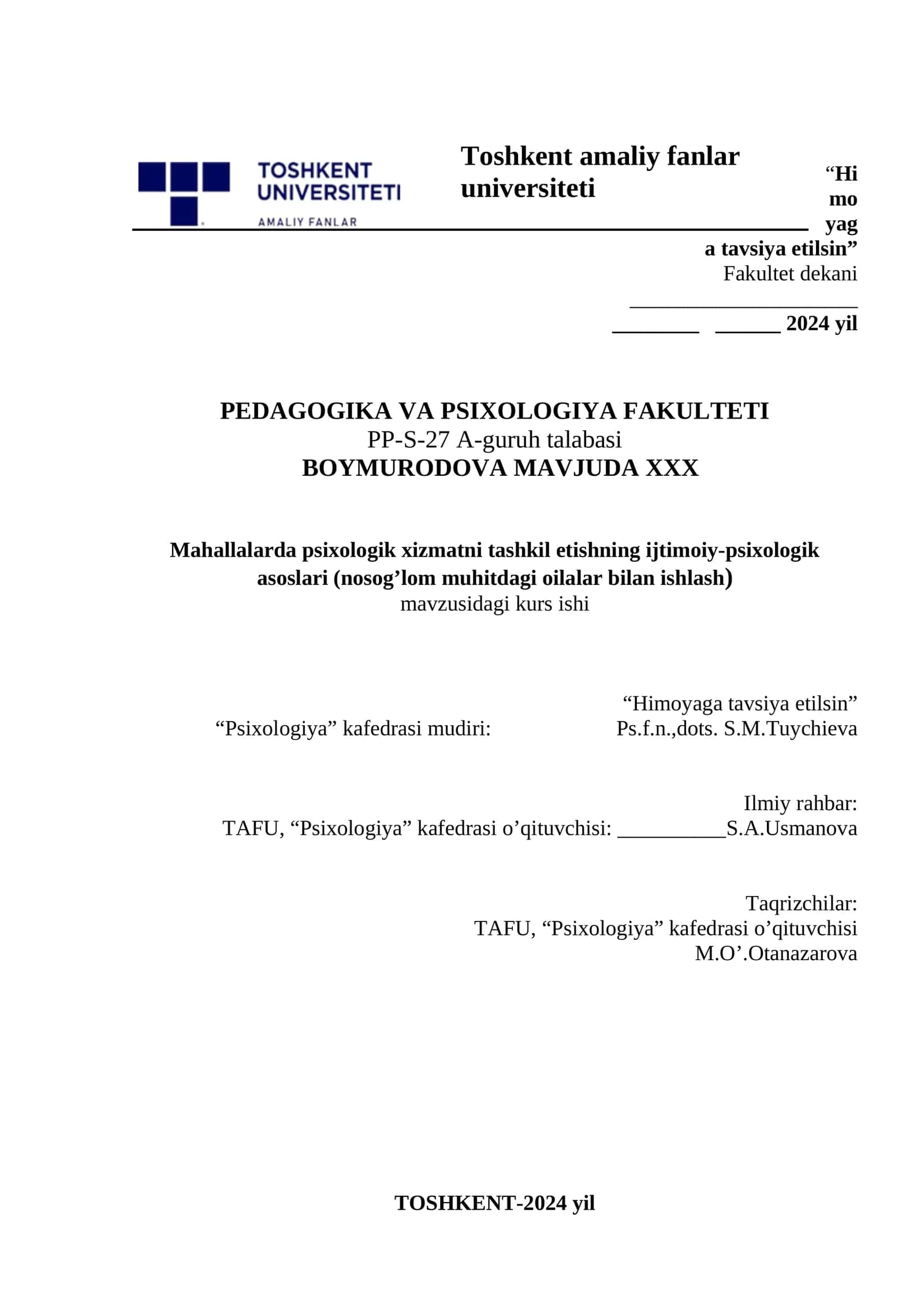 Mahallalarda psixologik xizmatni tashkil etishning ijtimoiy-psixologik asoslari 1