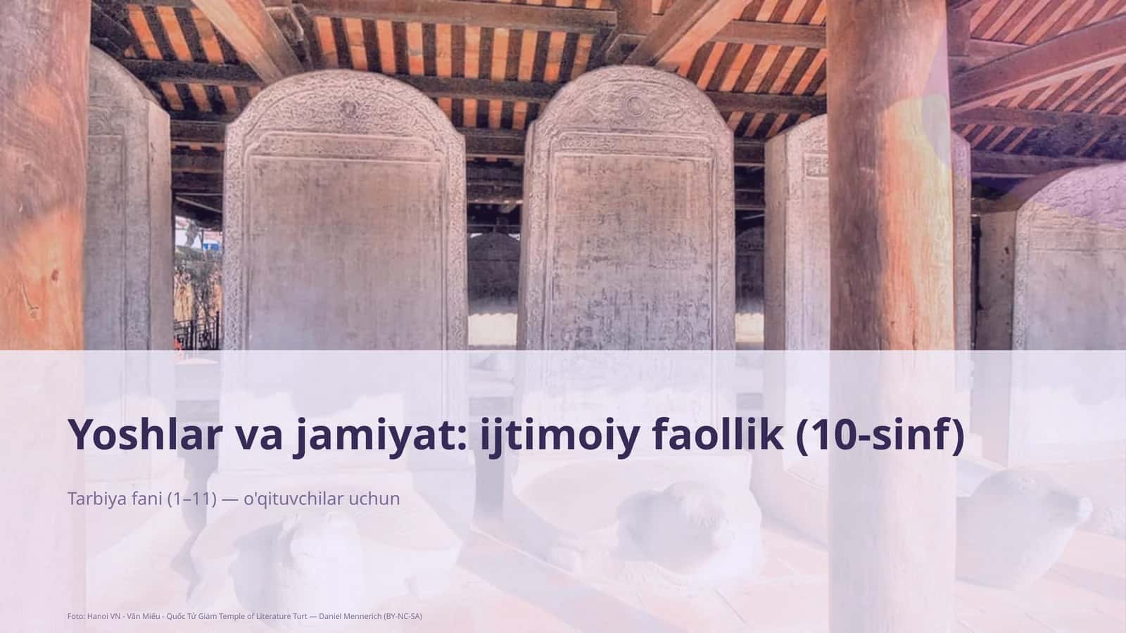Yoshlar va jamiyat: ijtimoiy faollik (10-sinf) 1