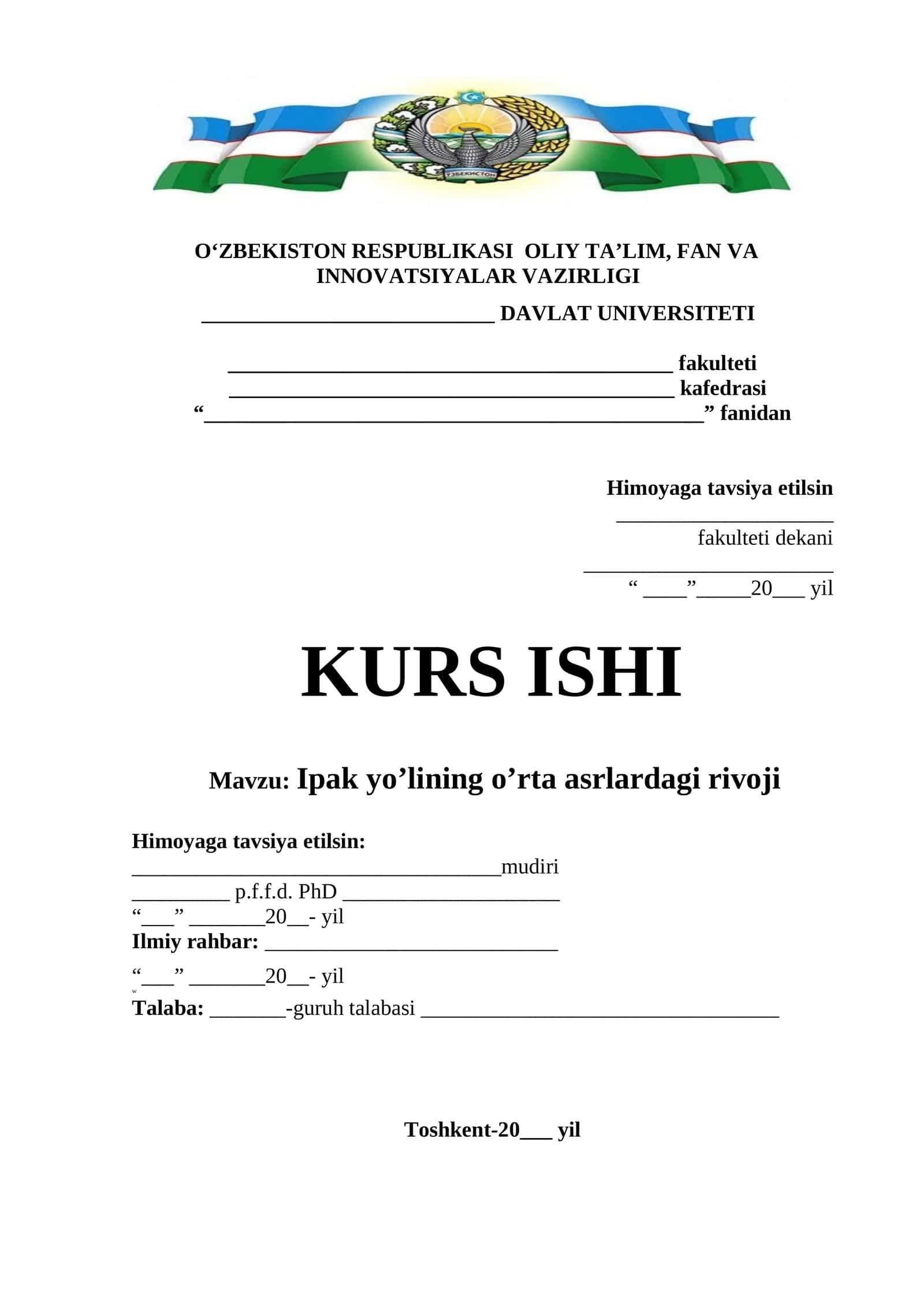 Ipak yo’lining o’rta asrlardagi rivoji 1