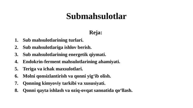 Submahsulotlar 1