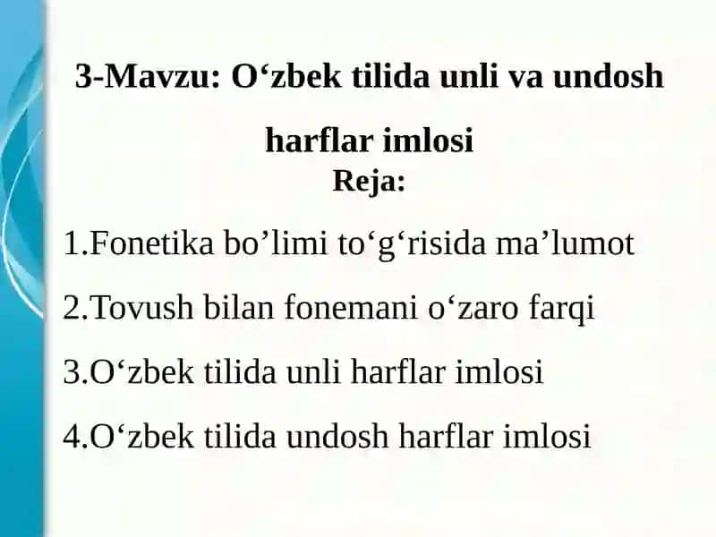 O‘zbektilidaunlivaundoshharflarimlosi 1
