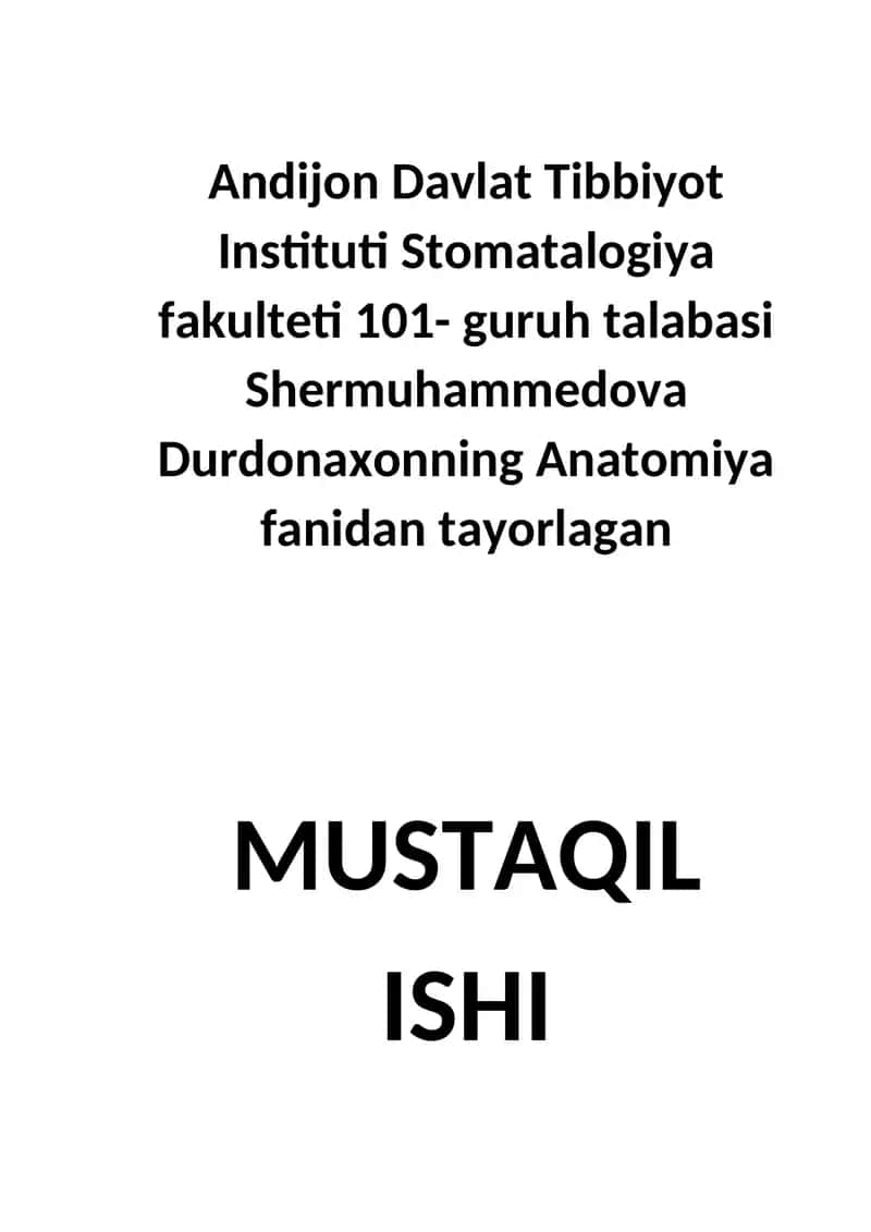Kalla Suyaklarining Rentgenanatomiyasi: Yoshi va Jinsiy Tafovutlari 1