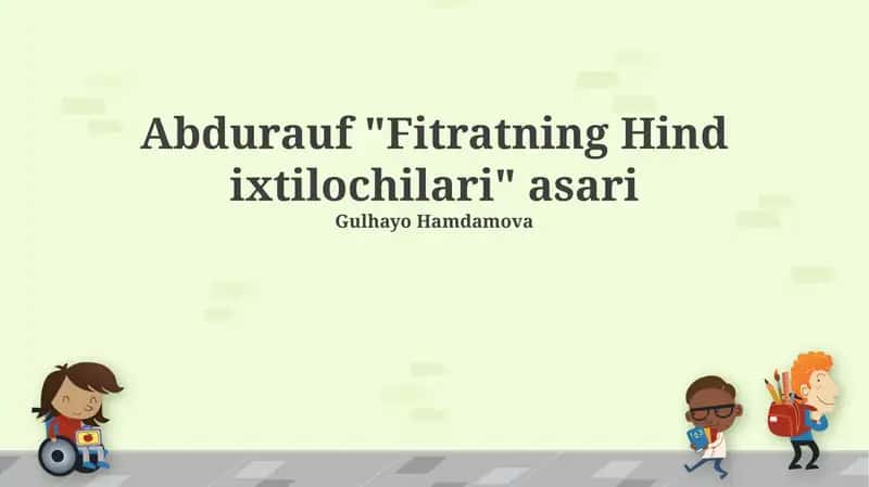 Fitratning Hind ixtilochilari 1