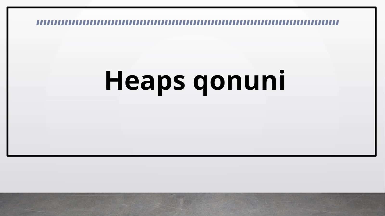 Heaps qonuni 1