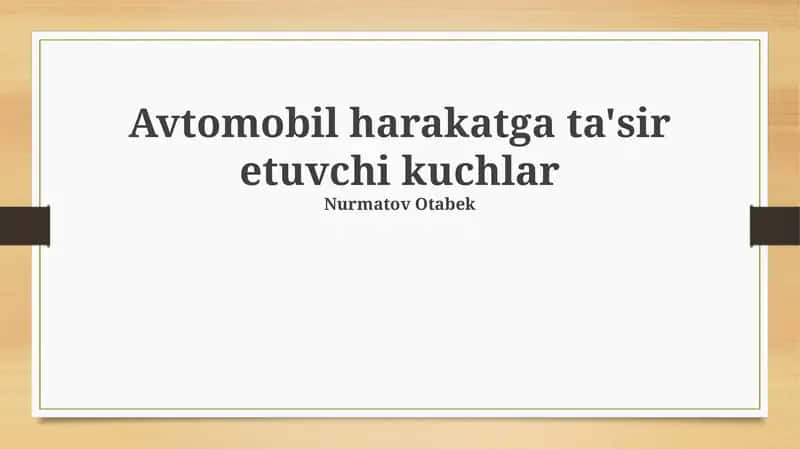 Dvigatel kuchi 1