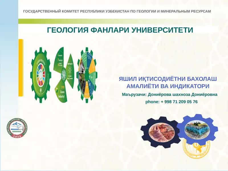 ЯШИЛ ИҚТИСОДИЁТНИ БАХОЛАШ АМАЛИЁТИ ВА ИНДИКАТОР 1