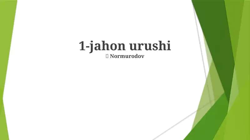 1-jahon urushi 1