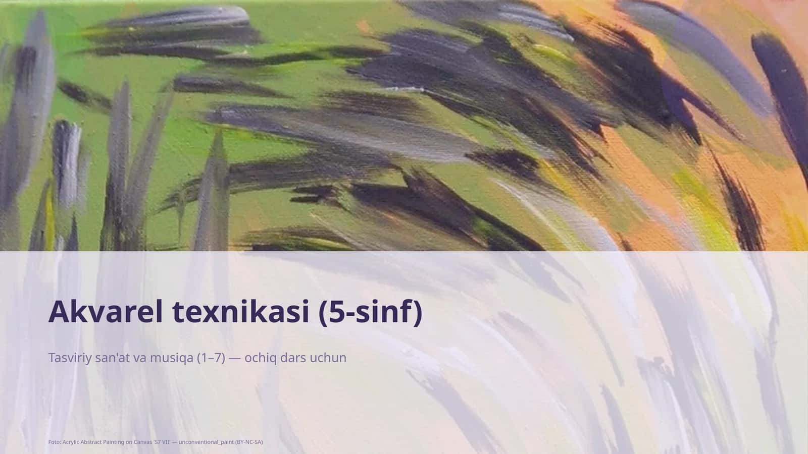 Akvarel texnikasi (5-sinf) 1