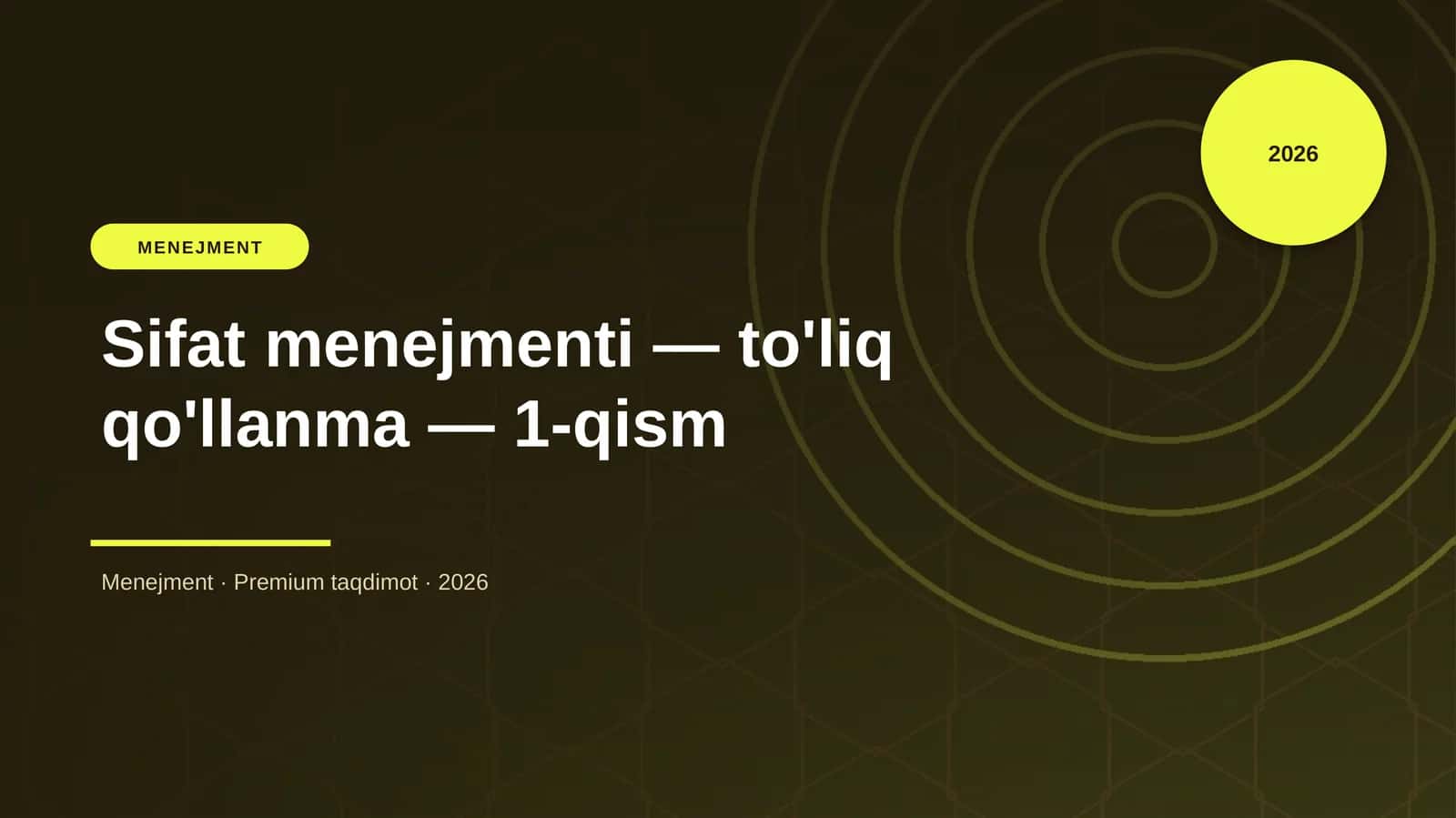 Sifat menejmenti — to'liq qo'llanma — 1-qism 1