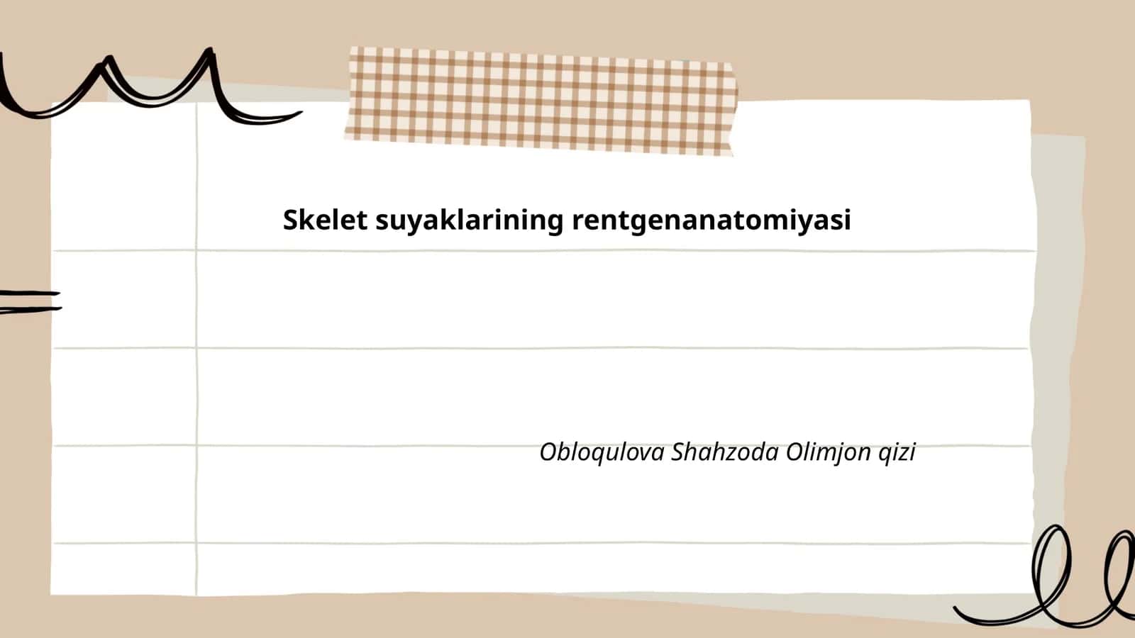 Skelet suyaklarining rentgenanatomiyasi 1