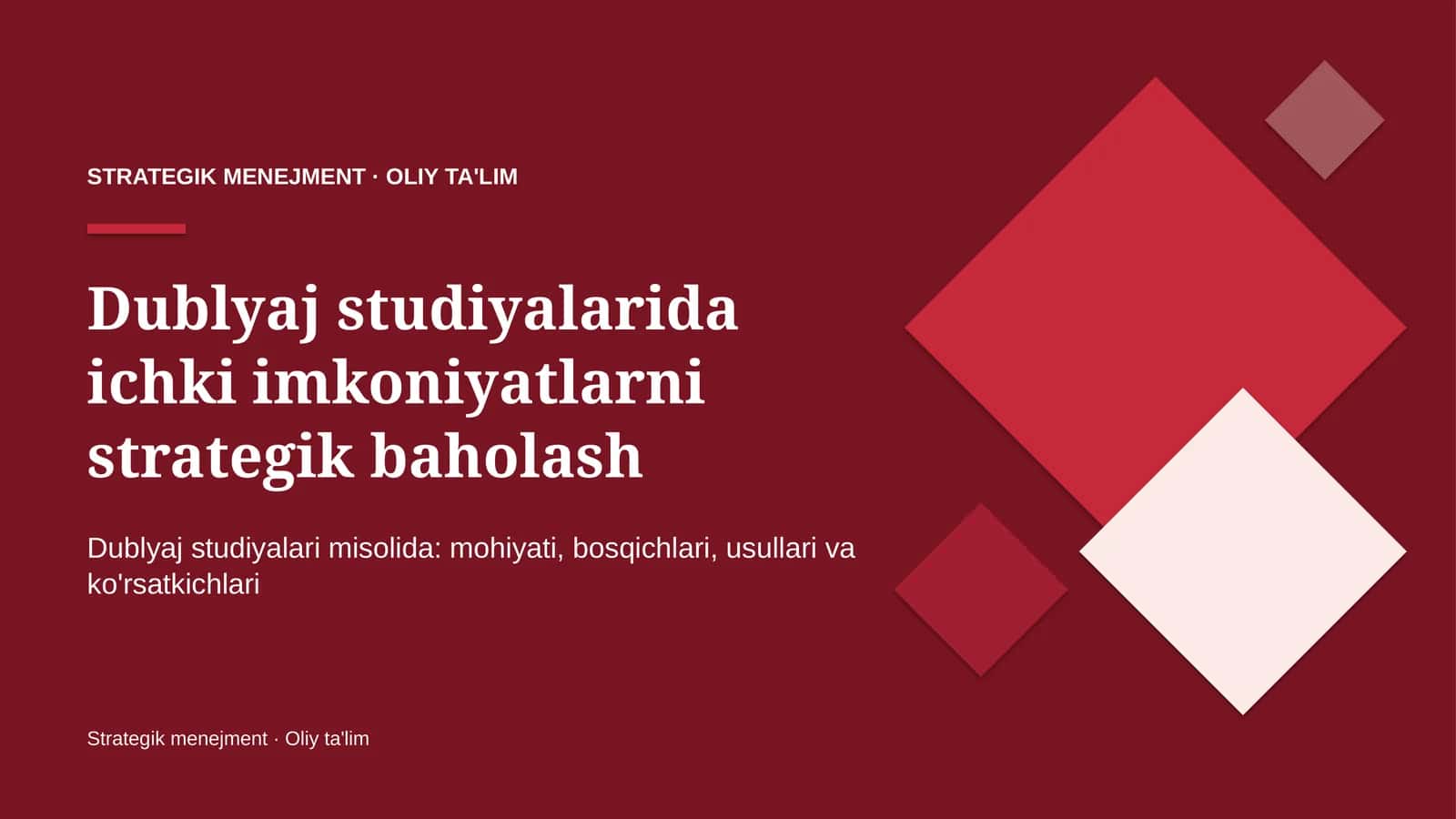 dublyaj studiyalarida ichki imkoniyatlarni strategik baholash 9193 1
