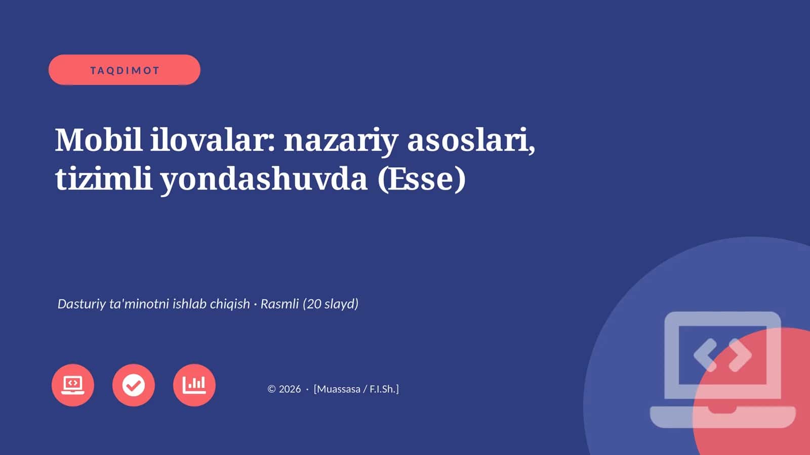 Mobil ilovalar: nazariy asoslari, tizimli yondashuvda 1