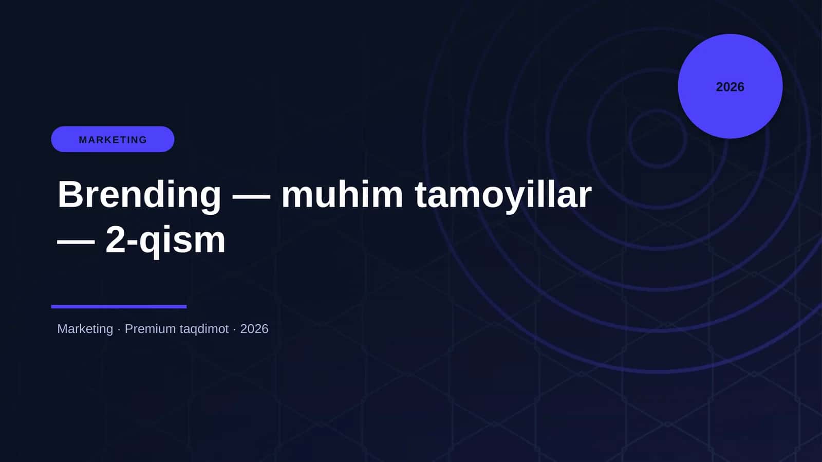 Brending — muhim tamoyillar — 2-qism 1
