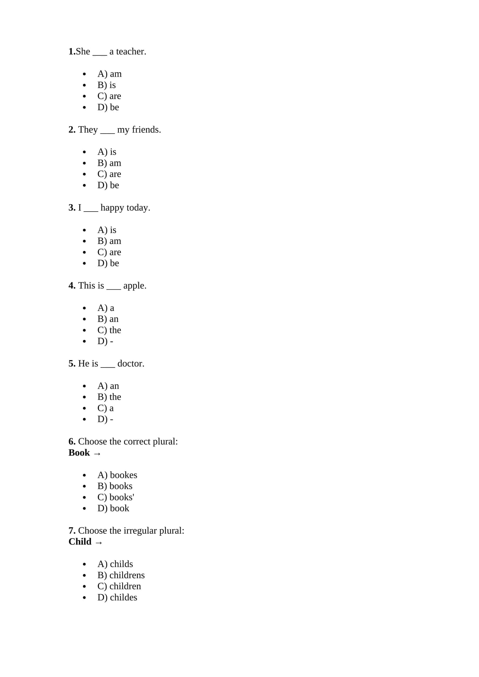 Choose the correct word 1