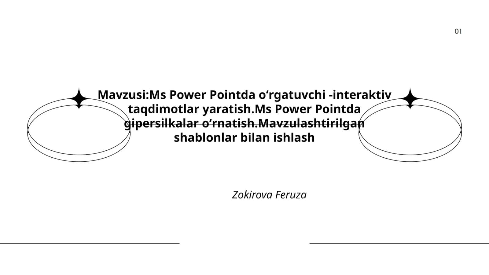 Ms Power Pointda oʻrgatuvchi -interaktiv taqdimotlar yaratish 1