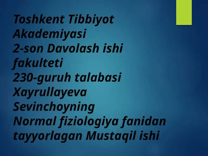 Kamqonlik,Gemostaz,Qon guruhlari.Rezus faktor.Qon quyish asoslari. 1