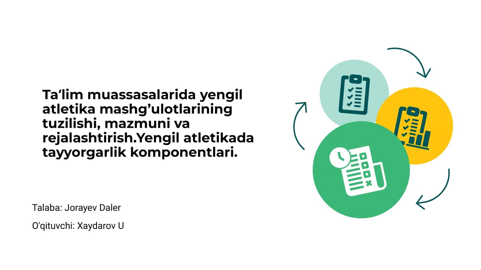 Yengil atletikada tayyorgarlik komponentlari 1