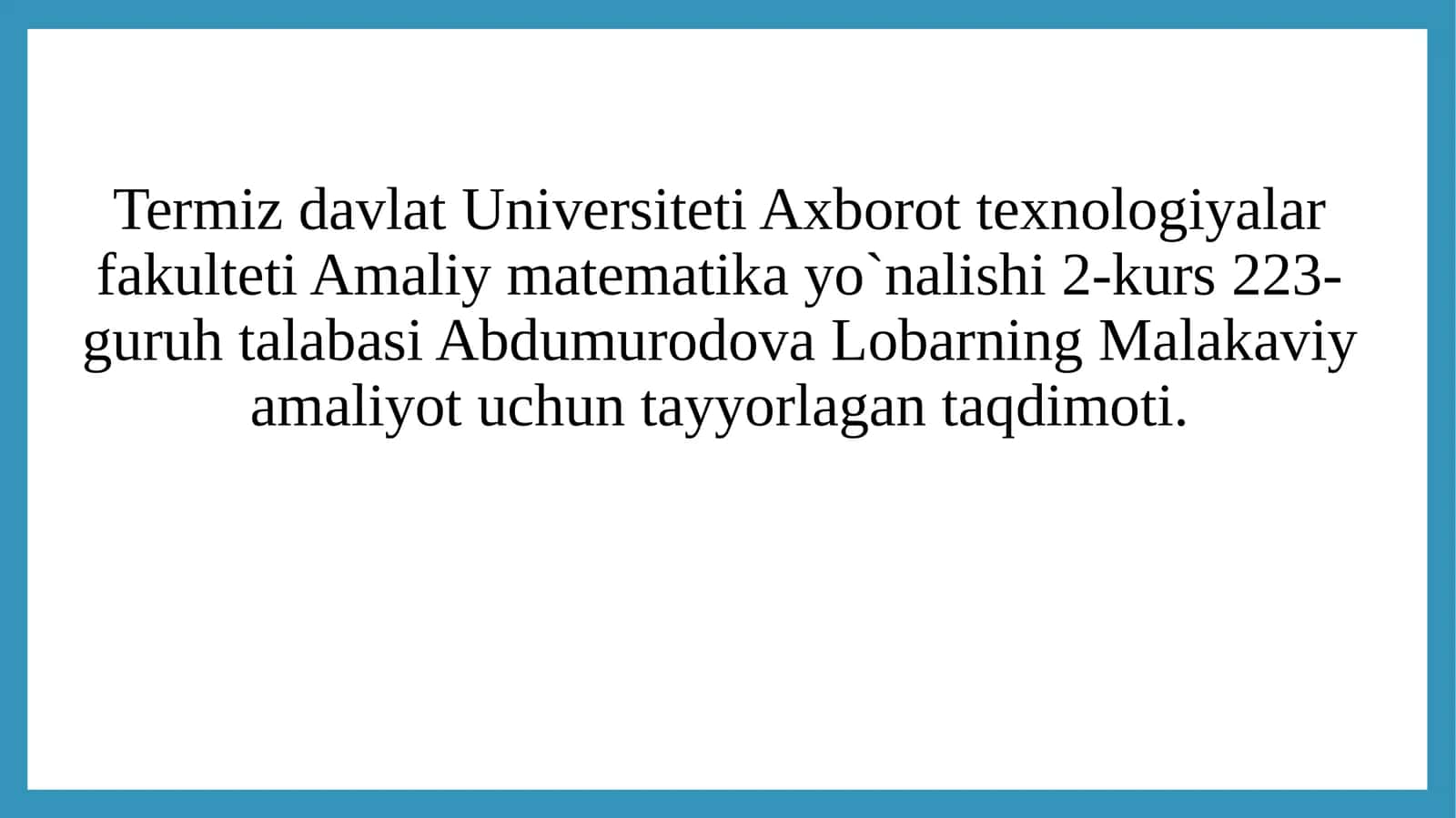 Kompyuter tarmoqlari va ulardan foydalanish 1