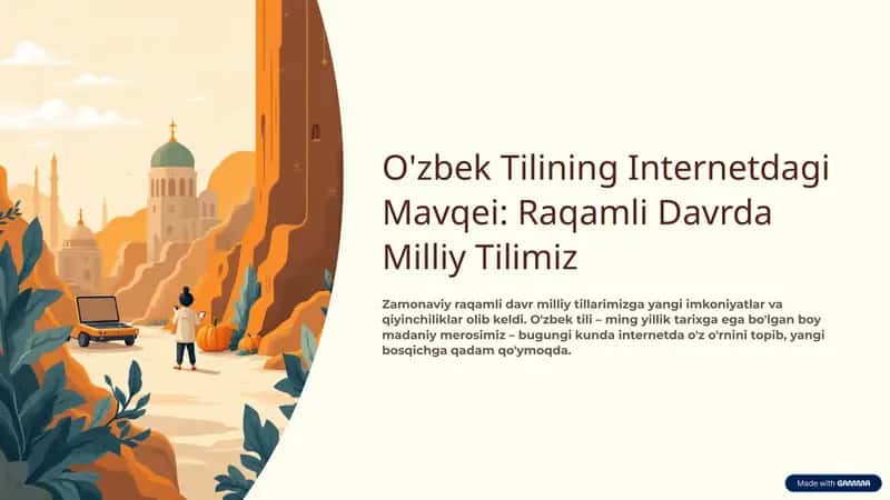 O'zbek Tilining Internetdagi Mavqei: Raqamli Davrda Milliy Tilimiz 1