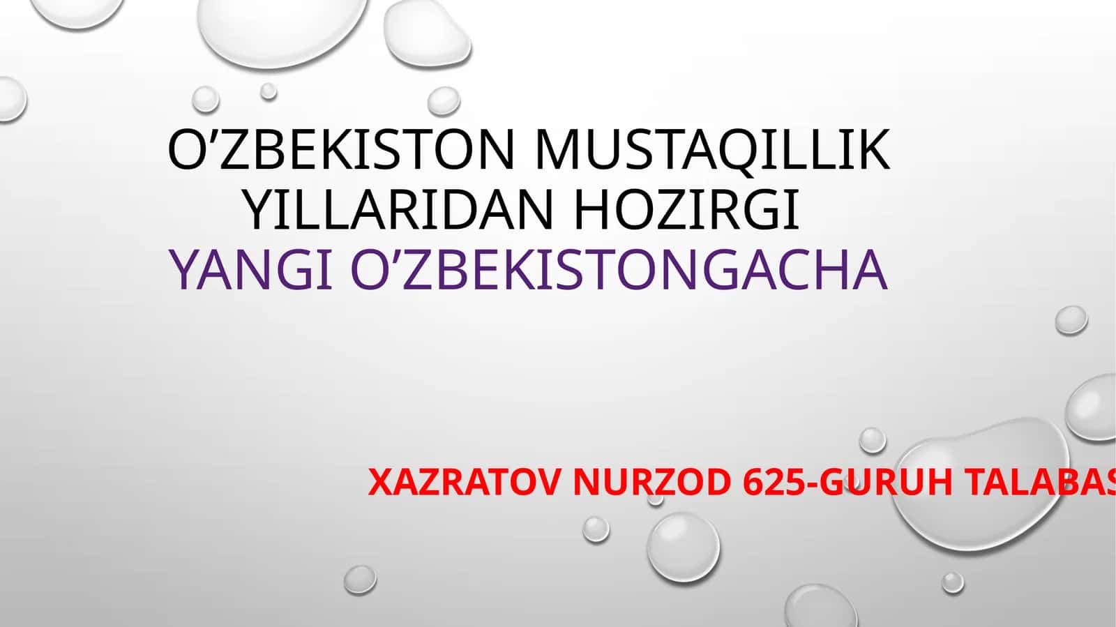 Xazratov Nurzod 625-guruh talabasi 1