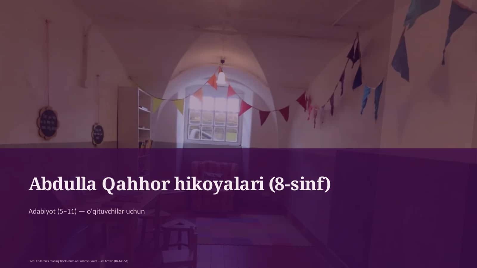 Abdulla Qahhor hikoyalari (8-sinf) 1
