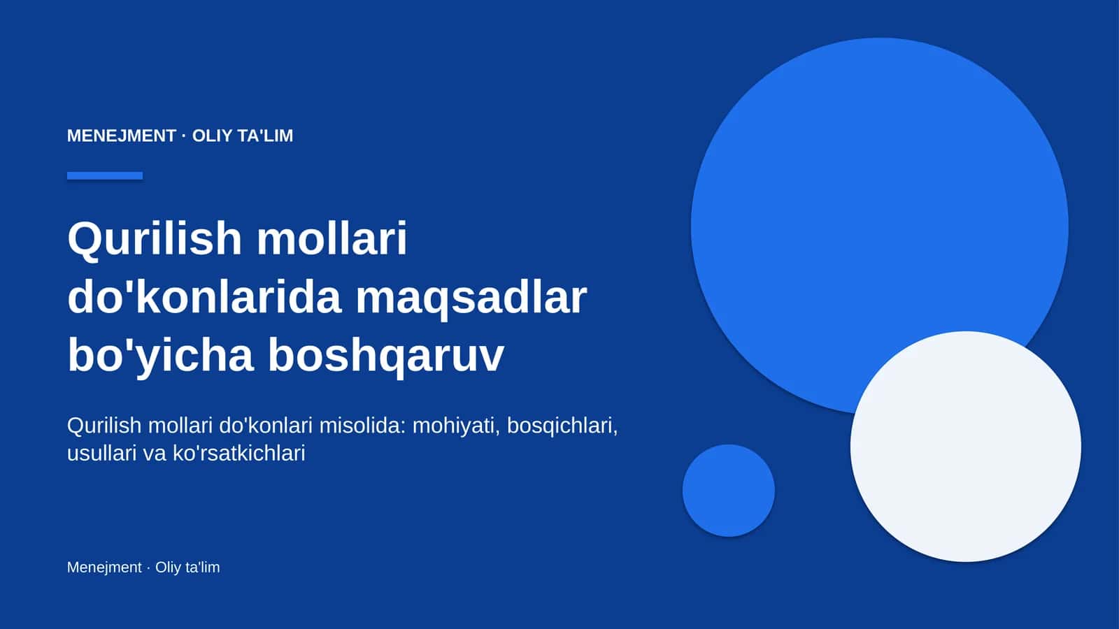 qurilish mollari do'konlarida maqsadlar bo'yicha boshqaruv 9749 1