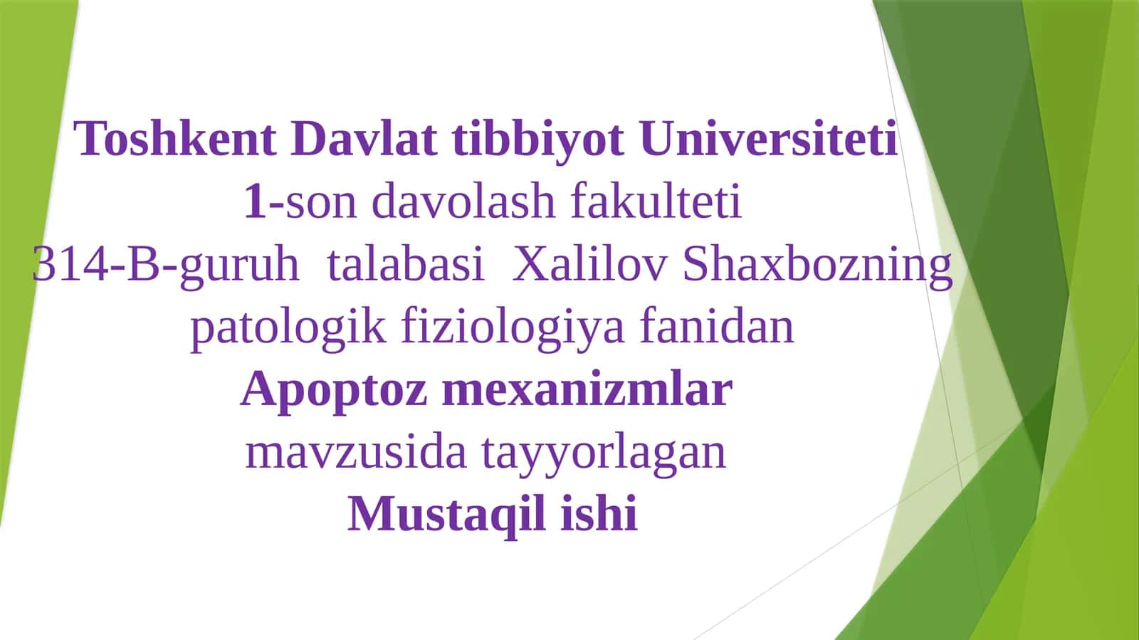 Apoptoz mexanizmlari 1