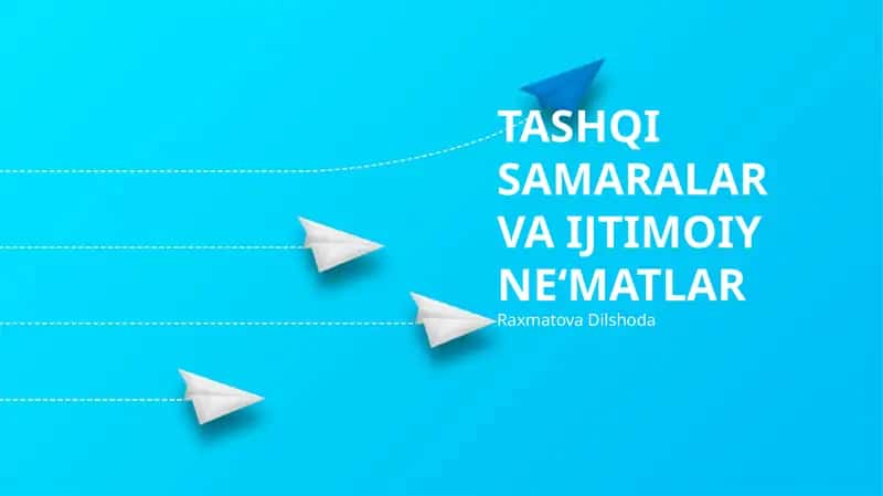 Tashqi Samaralar va Ijtimooy Ne'matlar 1