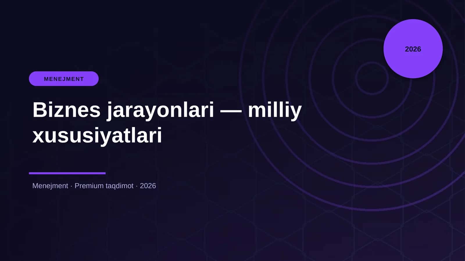 Biznes jarayonlari — milliy xususiyatlari 1