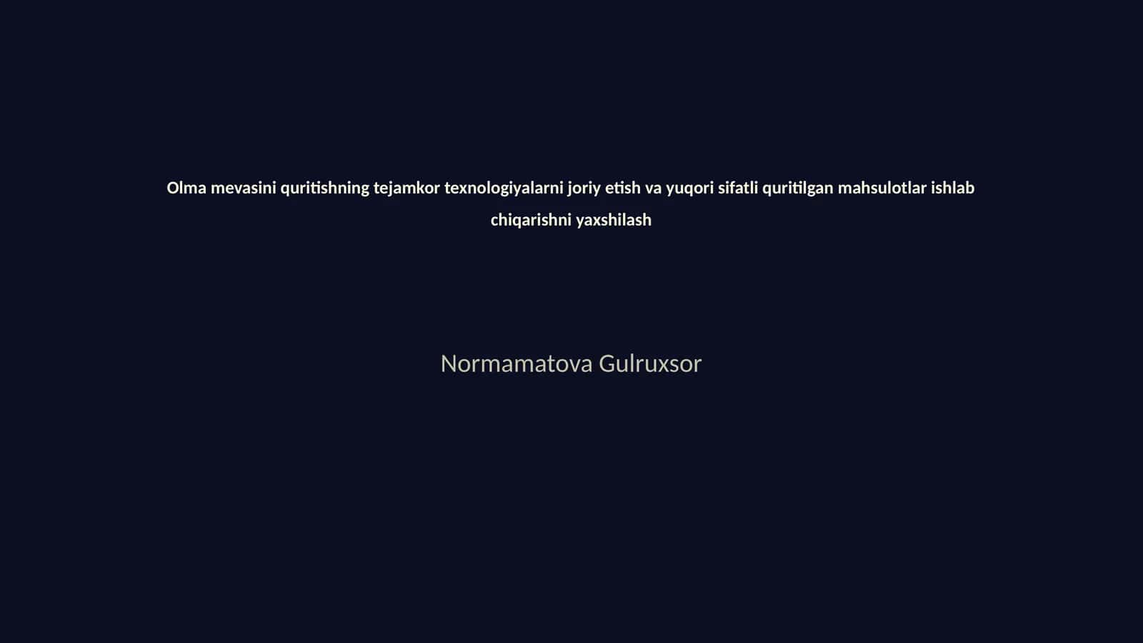 Olma mevasini quritish texnologiyalari 1