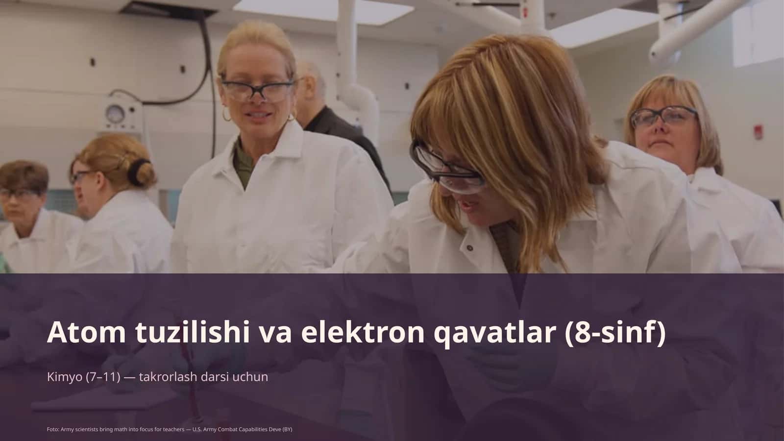Atom tuzilishi va elektron qavatlar (8-sinf) 1