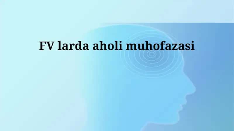 Aholini muhofaza qilish 1