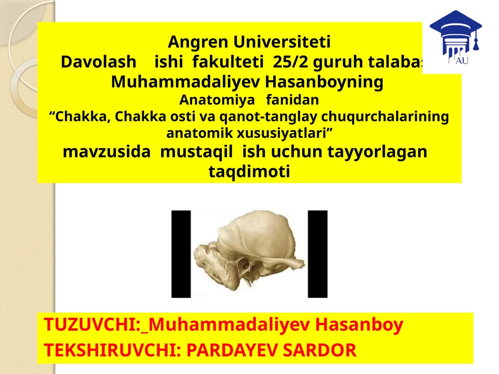 Chakka, Chakka osti va qanot-tanglay chuqurchalarining anatomik xususiyatlari 1