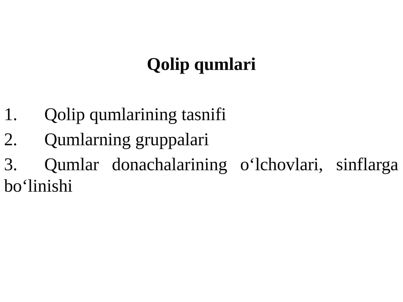 Qolip qumlari 1