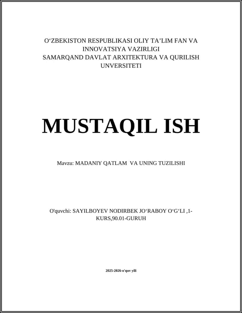 MADANIY QATLAM VA UNING TUZILISHI 1