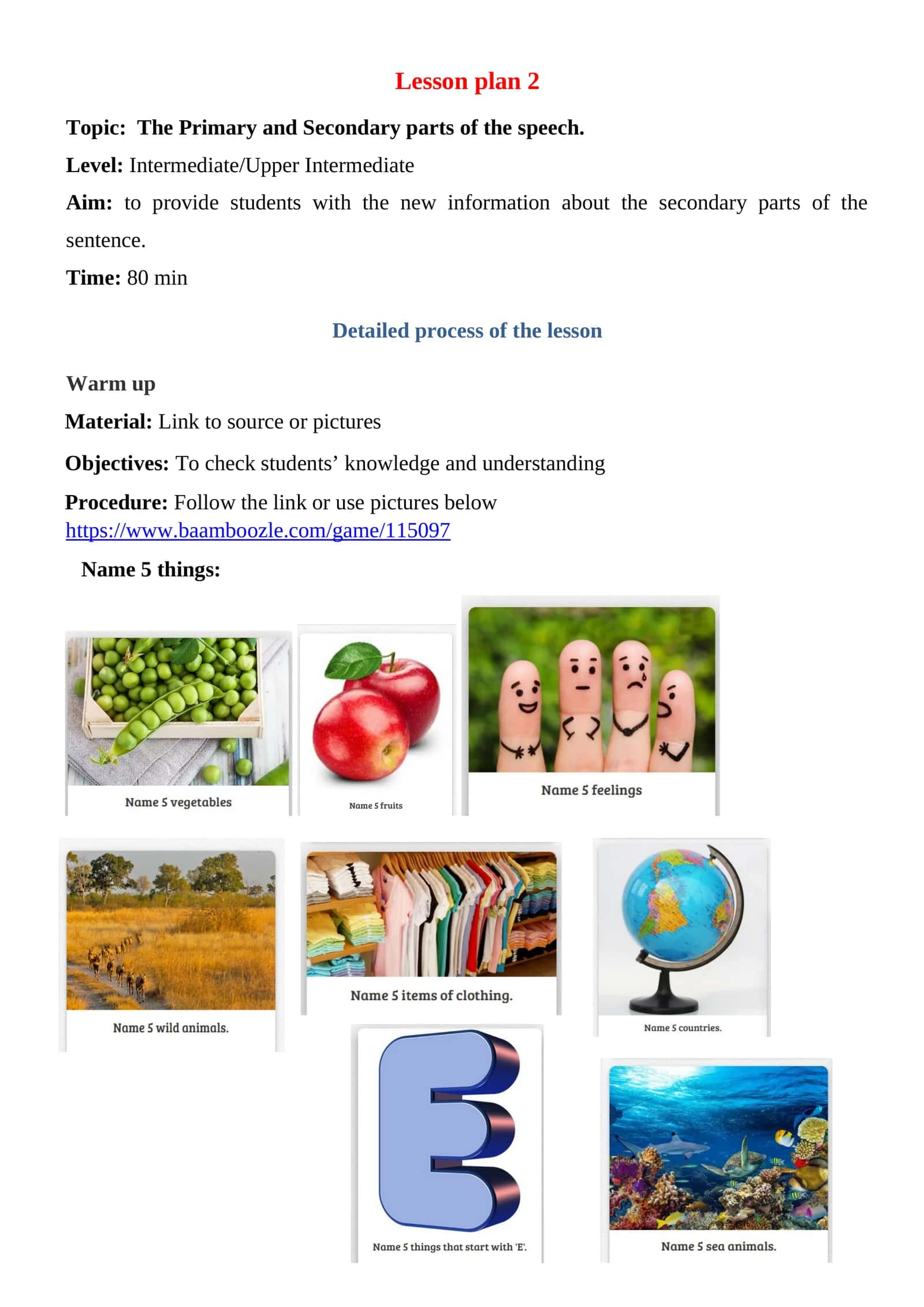 Part of Speech Overview 1